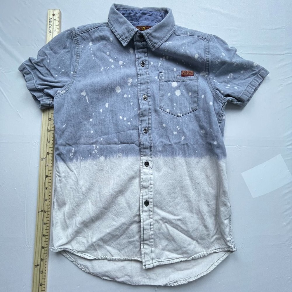 7 for all Mankind Boys Denim Short Sleeve Shirt -Size Medium